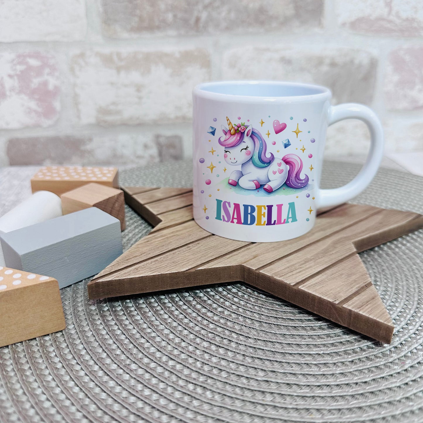 Child's Personalised Unbreakable 6oz Plastic Cup, Polymer, Unicorn