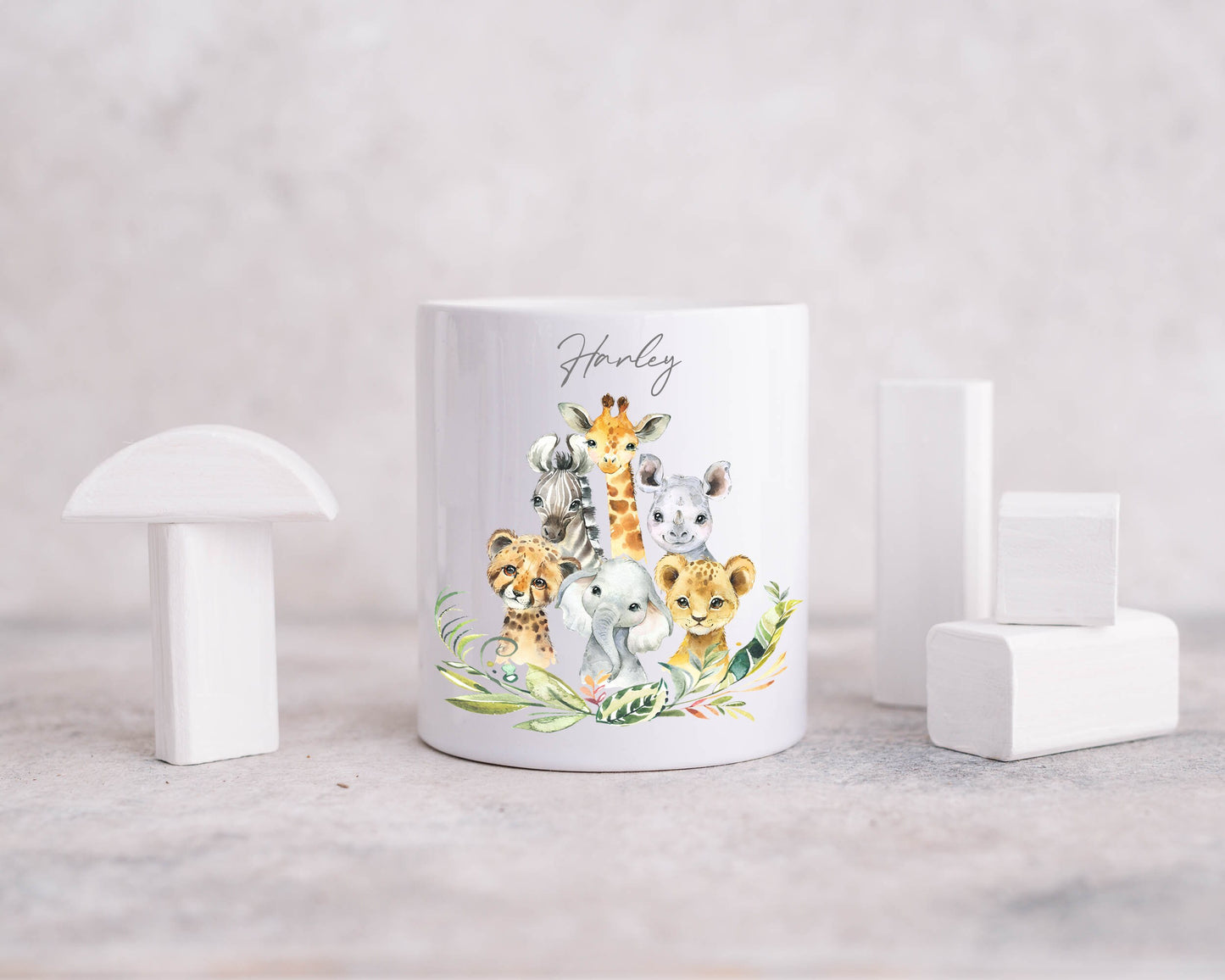 Personalised Money Box - Jungle Safari Animals