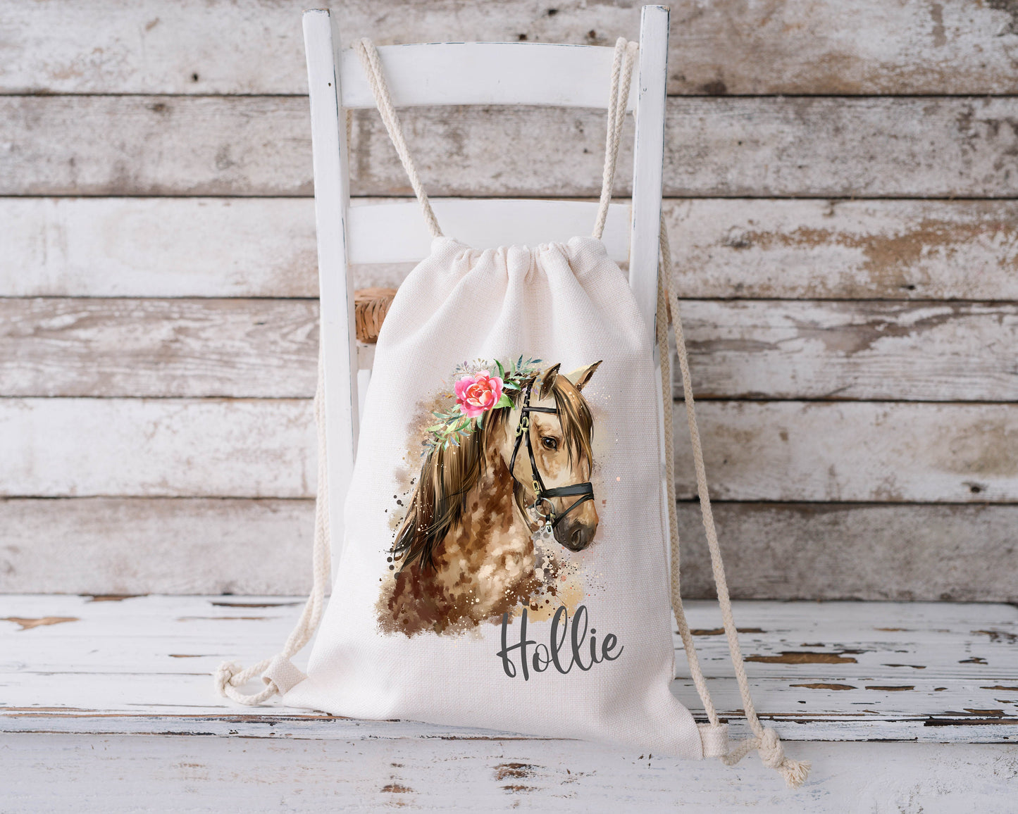 Personalised Drawstring Bag - Horse