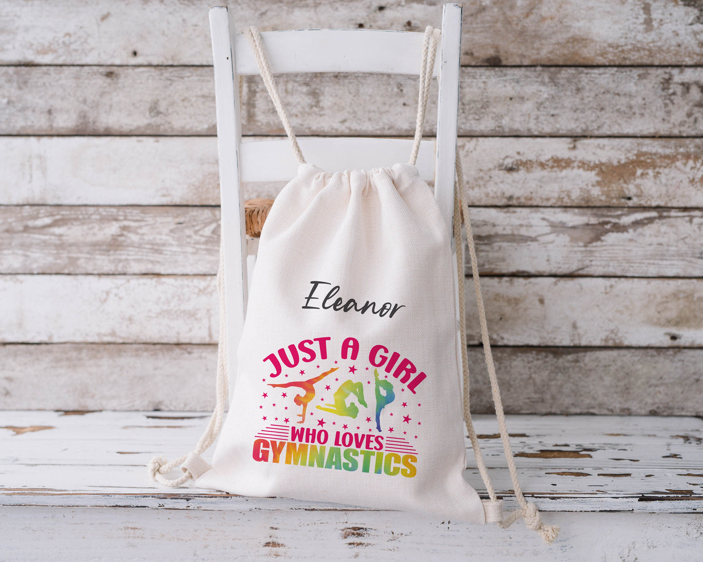 Personalised Drawstring Bag - Gymnastics