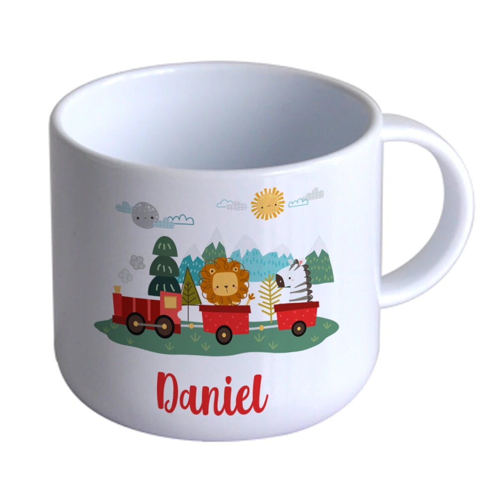 Child's Personalised Unbreakable 6oz Plastic Cup, Polymer, Train