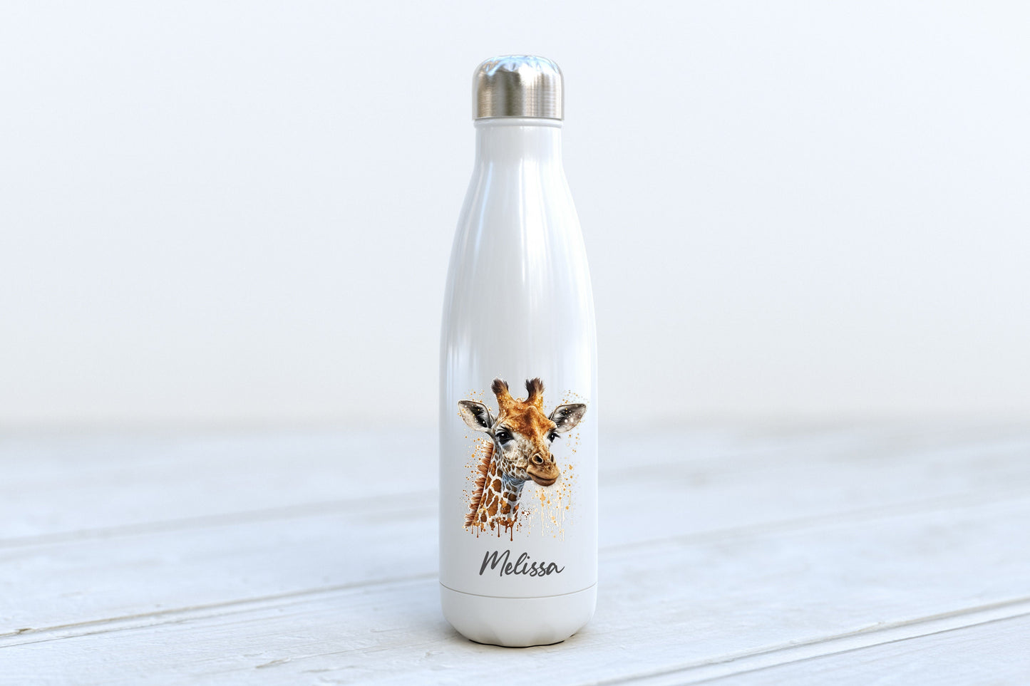 Personalised Water Bottle - Giraffe