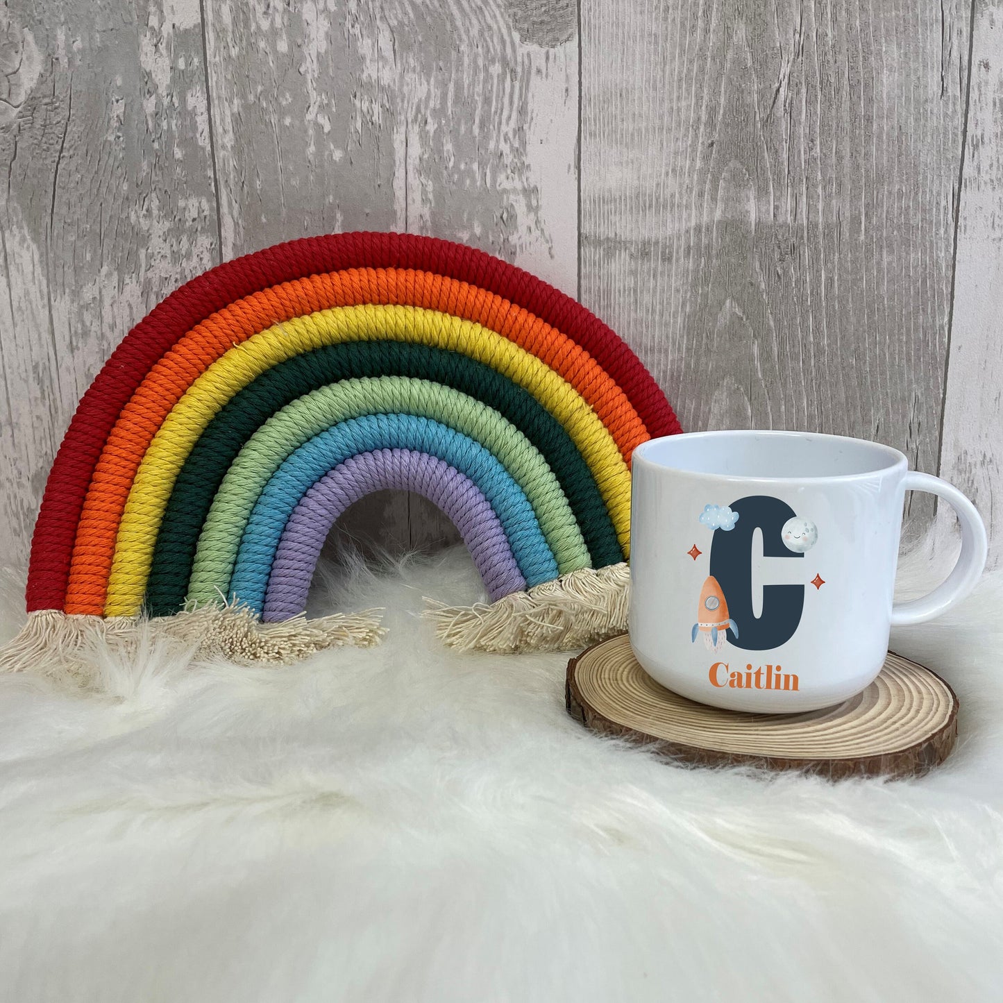 Child's Personalised Unbreakable 6oz Plastic Cup, Polymer, Space