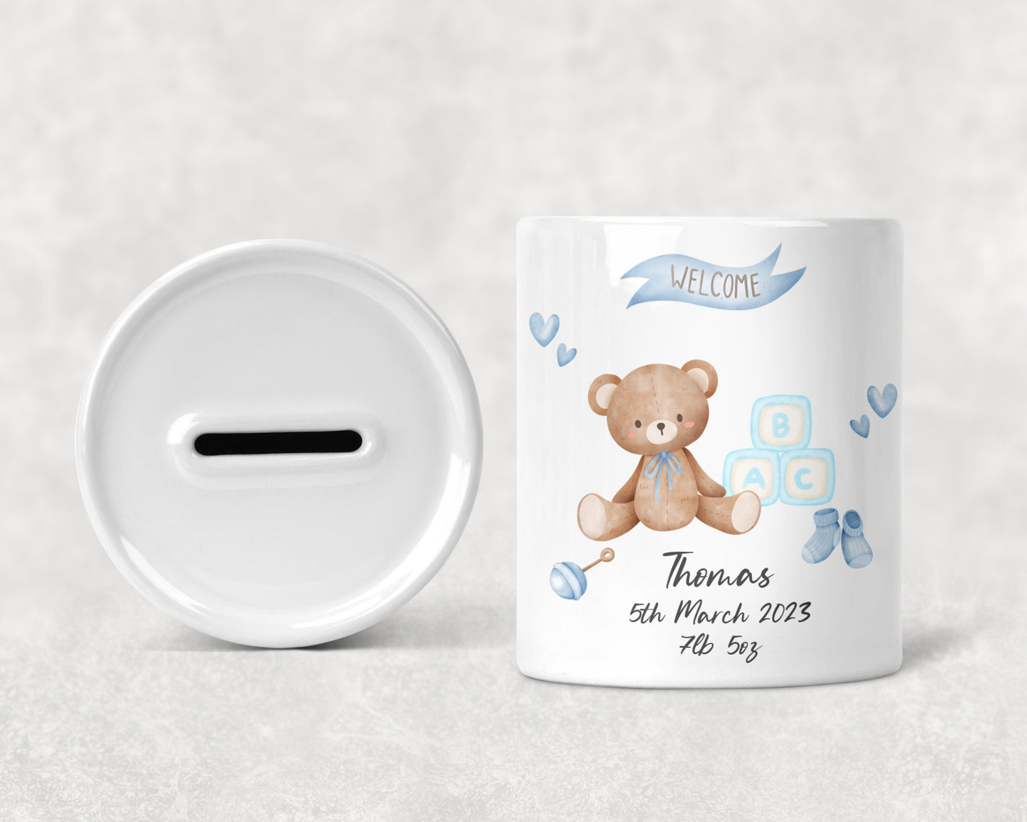 Personalised Money Box - New Baby