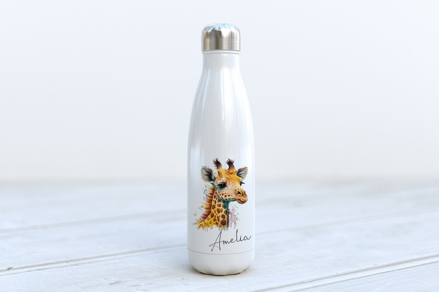 Personalised Water Bottle - Giraffe