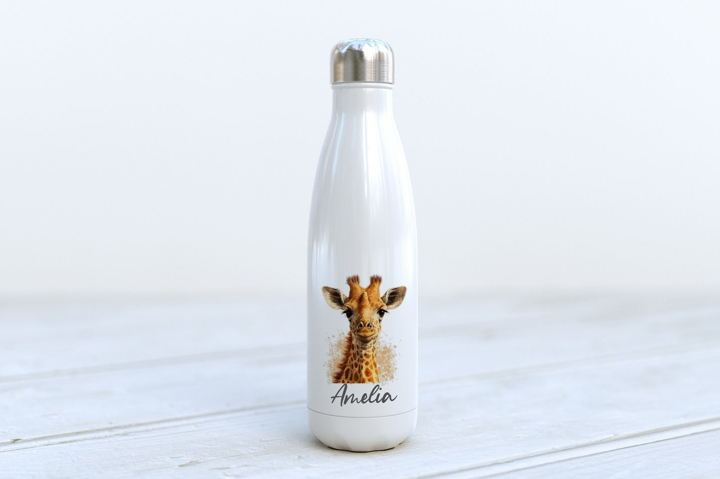 Personalised Water Bottle - Giraffe