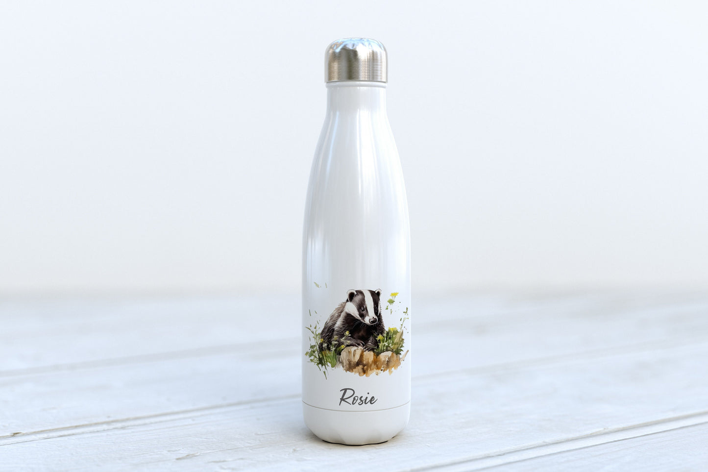 Personalised Water Bottle - Badger
