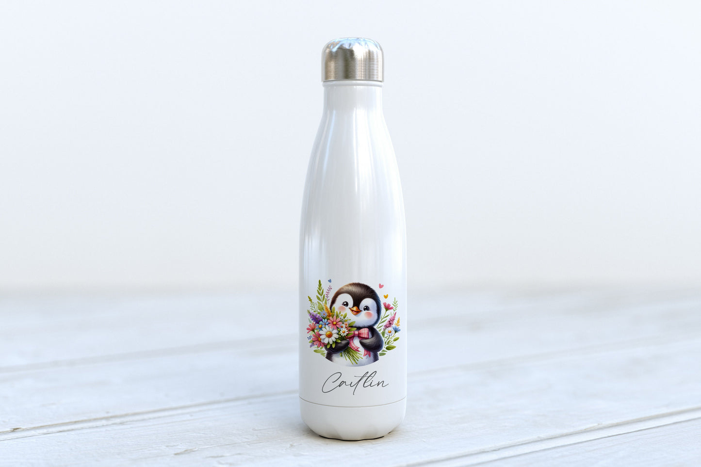 Personalised Water Bottle - Penguin