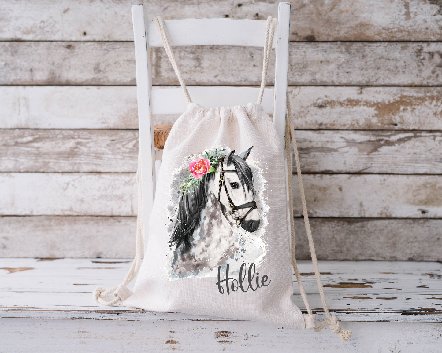 Personalised Drawstring Bag - Horse