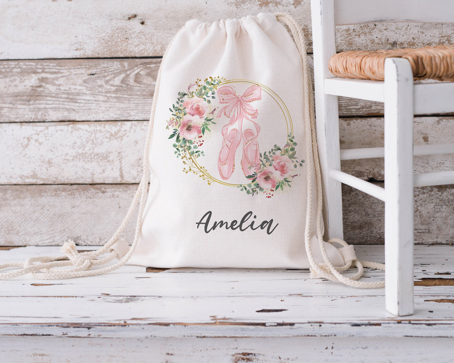 Personalised Drawstring Bag - Ballet, Ballerina