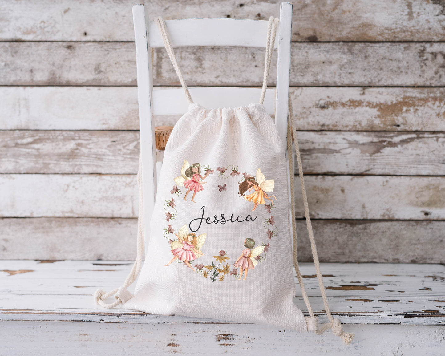 Personalised Drawstring Bag - Fairies