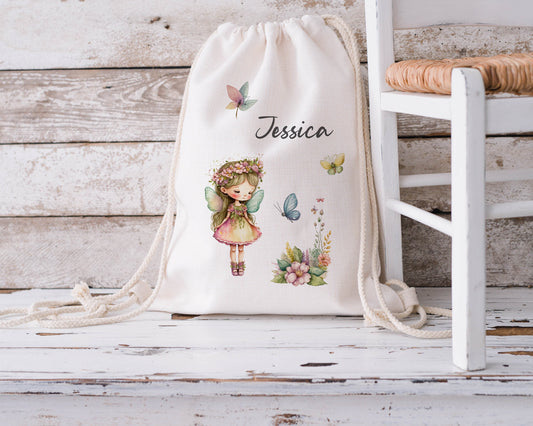 Personalised Drawstring Bag - Fairy