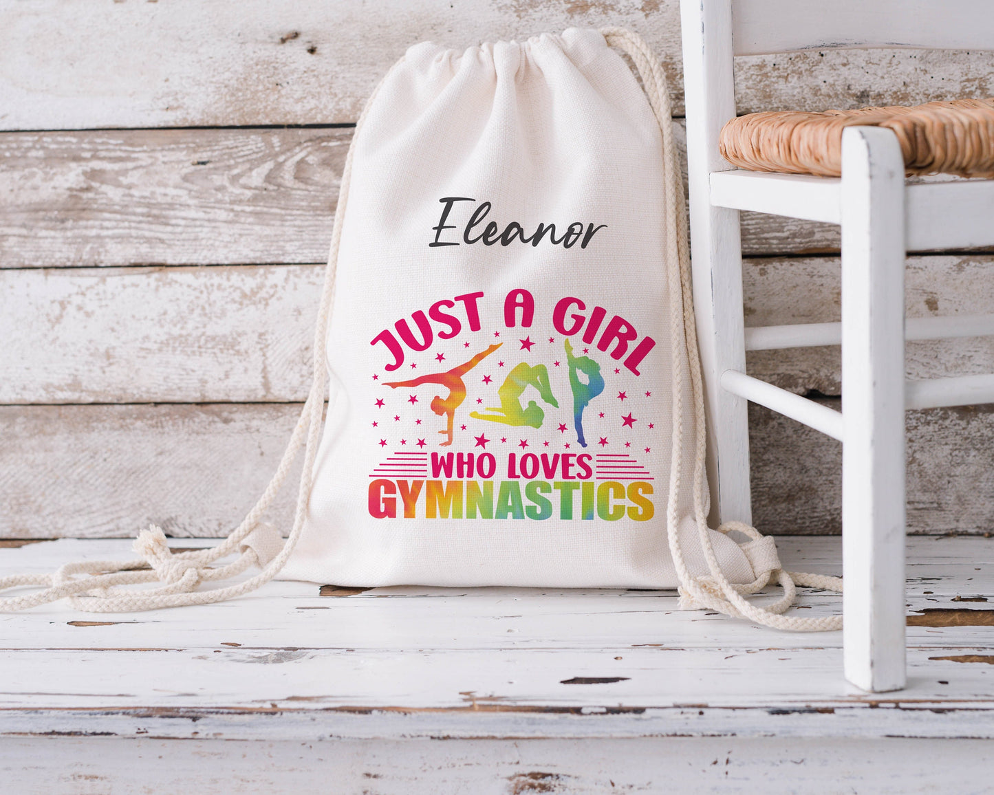 Personalised Drawstring Bag - Gymnastics