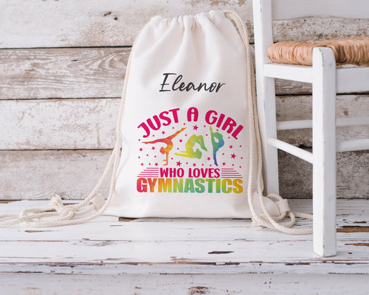 Personalised Drawstring Bag - Gymnastics
