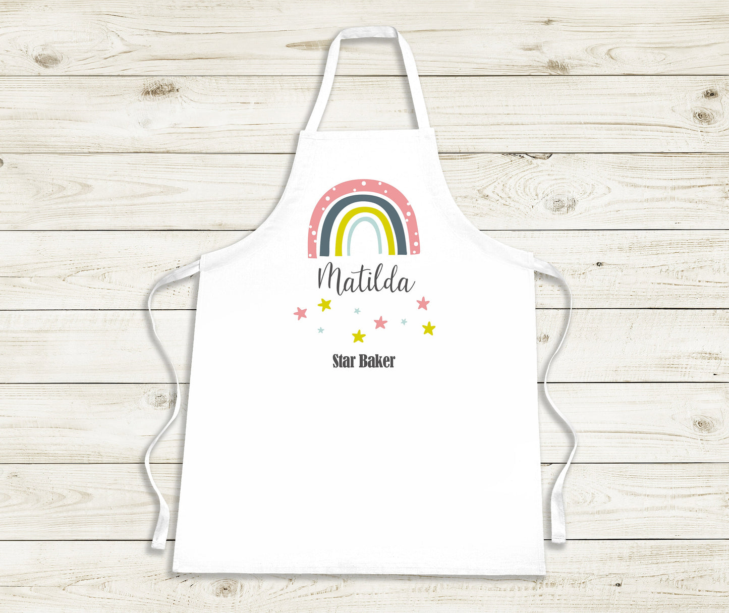 Personalised Apron - Rainbow Star Baker