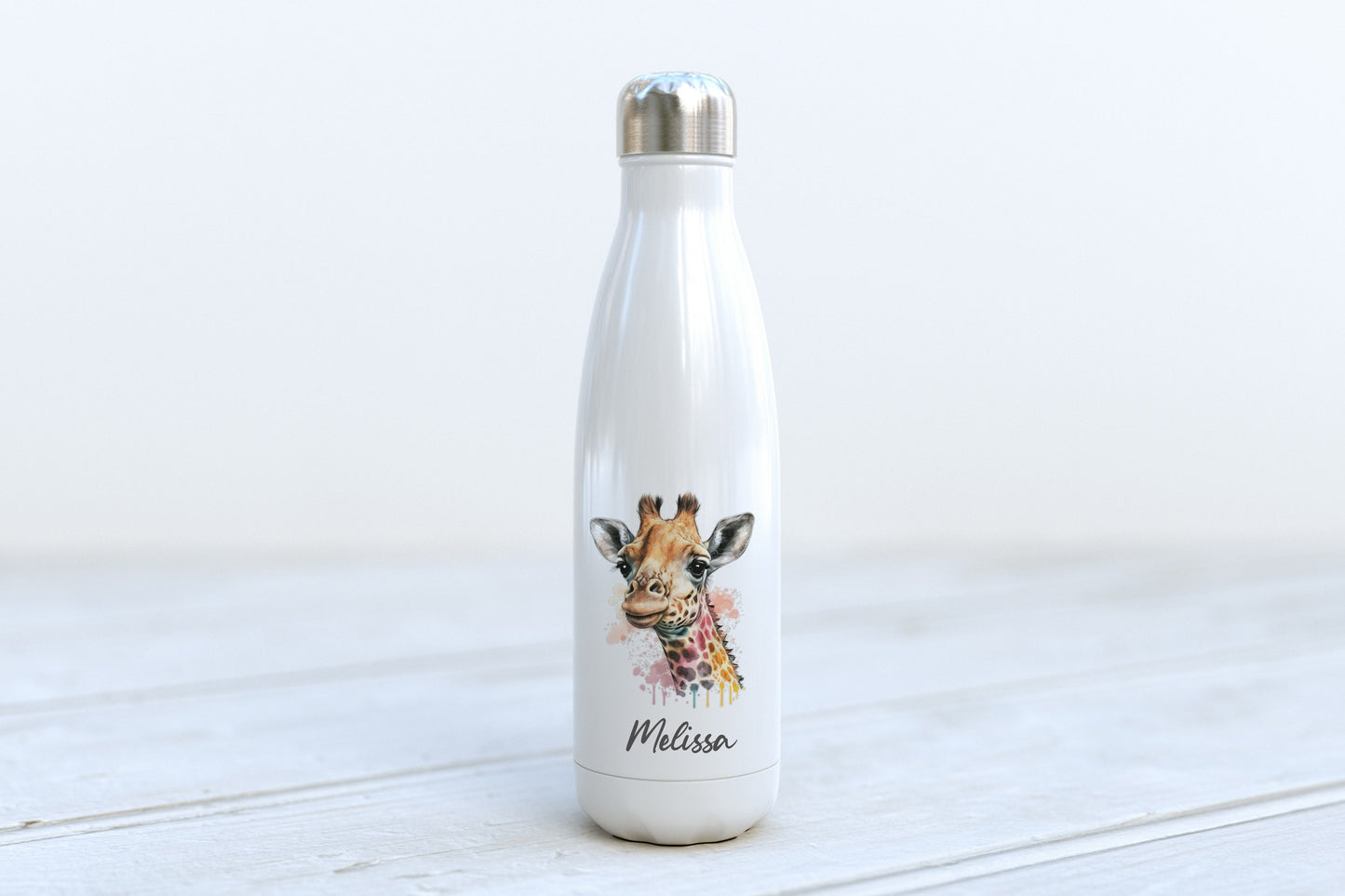Personalised Water Bottle - Giraffe