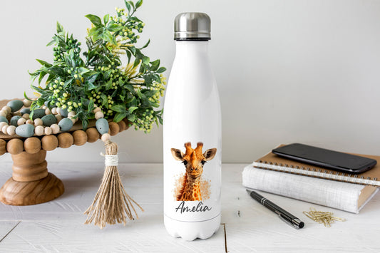 Personalised Water Bottle - Giraffe