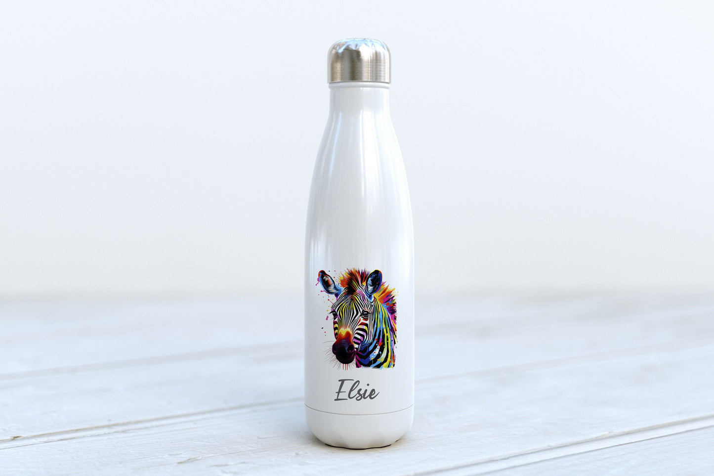 Personalised Water Bottle - Zebra
