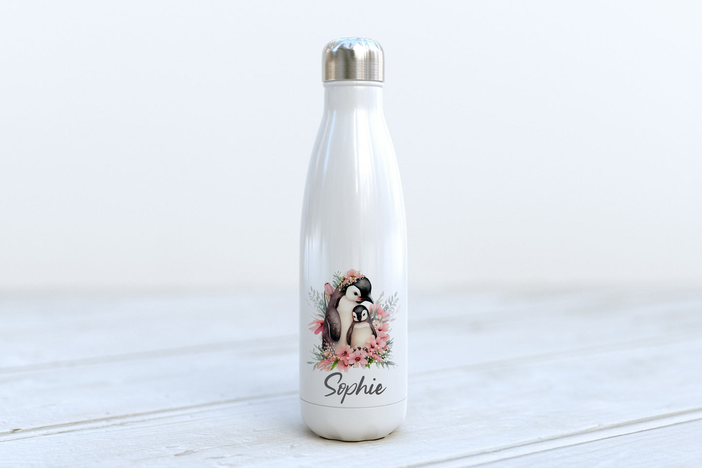 Personalised Water Bottle - Penguin