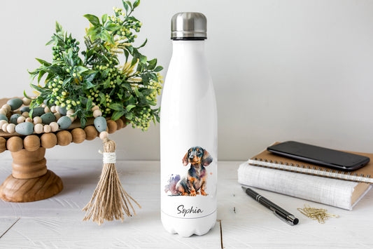 Personalised Water Bottle - Dog, Dachshund