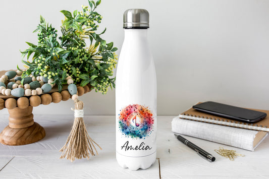 Personalised Water Bottle - Music, Treble Clef, Music Notes