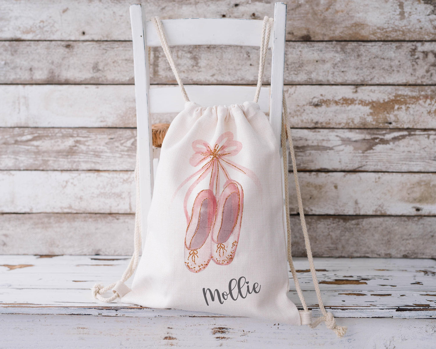 Personalised Drawstring Bag - Ballet, Ballerina