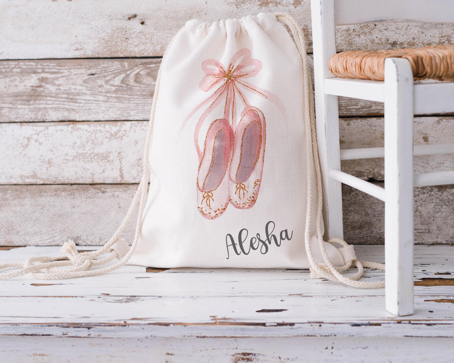 Personalised Drawstring Bag - Ballet, Ballerina